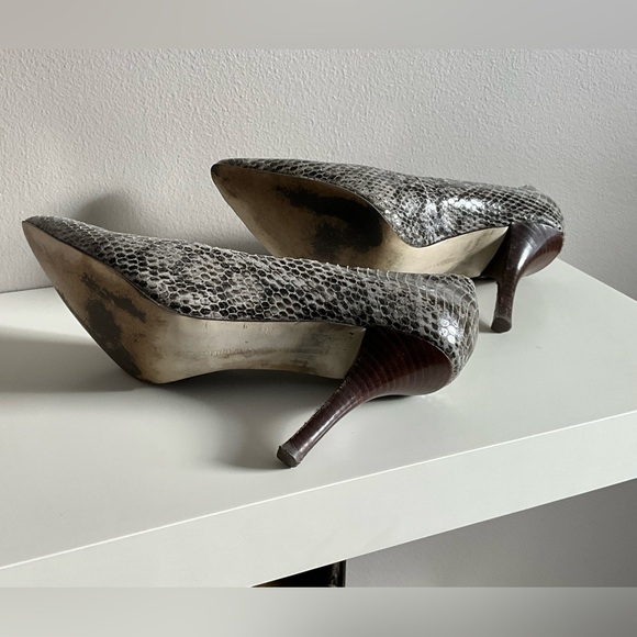 Banana Republic Snakeskin Heels - Black and Gray - Picture 3 of 5